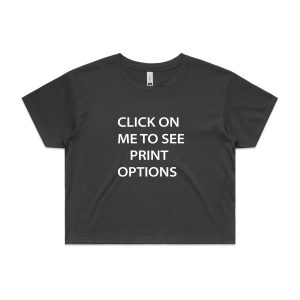 Crop Tee Coal - Nutrition Co Australia