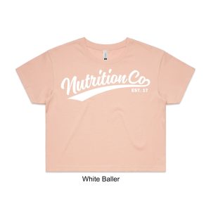 Crop Tee Pale Pink - Nutrition Co Australia